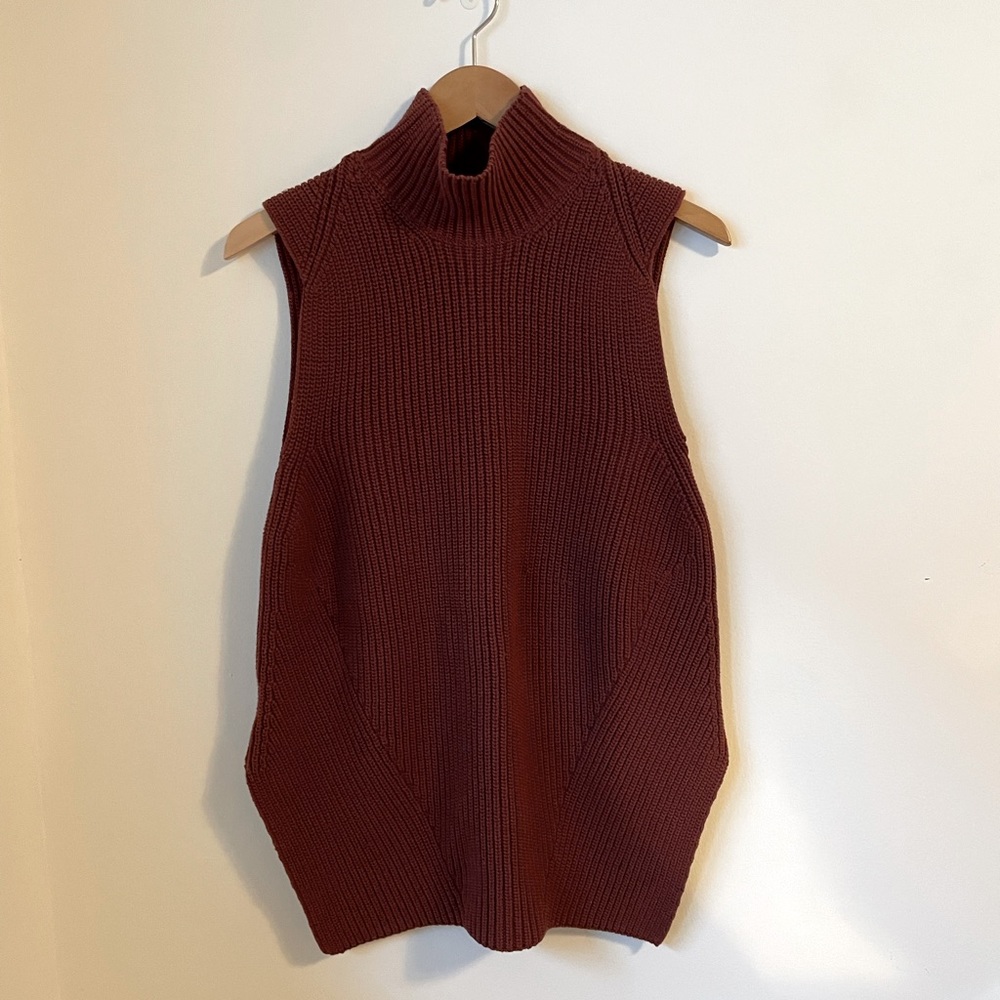 Ann Taylor Funnelneck Sleeveless knit vest